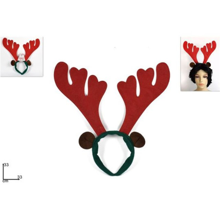INGROSSO ARTICOLI NATALIZI CERCHIETTO RENNA C/ORECCHIE 8053482028316 INGROSSO TRAVESTIMENTI NATALIZI