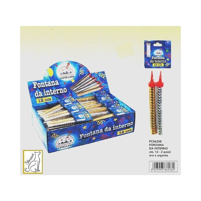 FONTANA DA INTER ORO/AR 12CM 2PZ C30/240 EAN 8023993862082 INGROSSO FONTANE ECONOMICHE FUOCHI D'ARTIFICIO