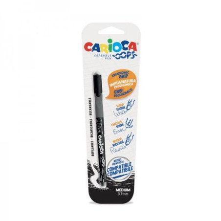 INGROSSO CARTOLERIA CARIOCA OOPS NERO 1PZ PENNA CANCELL. BL. 8003511410360 INGROSSO PENNE REFIL MARCATORI EVIDENZIATORI