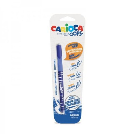 INGROSSO CARTOLERIA CARIOCA OOPS BLU 1PZ PENNA CANCELL. BL. 8003511420369 INGROSSO PENNE REFIL MARCATORI EVIDENZIATORI