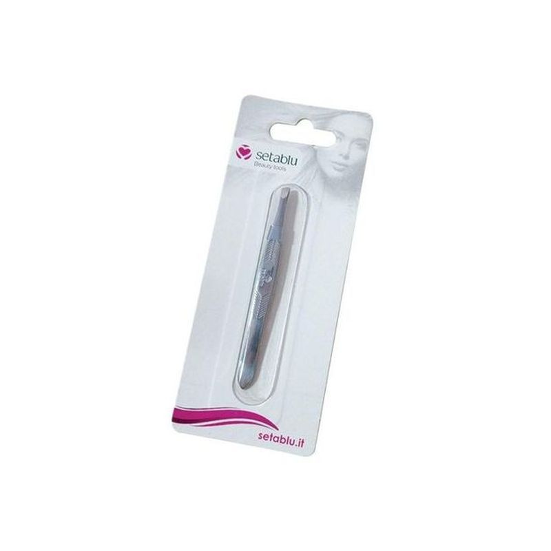 PINZETTA S-CIGLIA ARG. PUNTA OBLIQUA EAN 8050847574167 INGROSSO ARTICOLI PER LA DEPILAZIONE