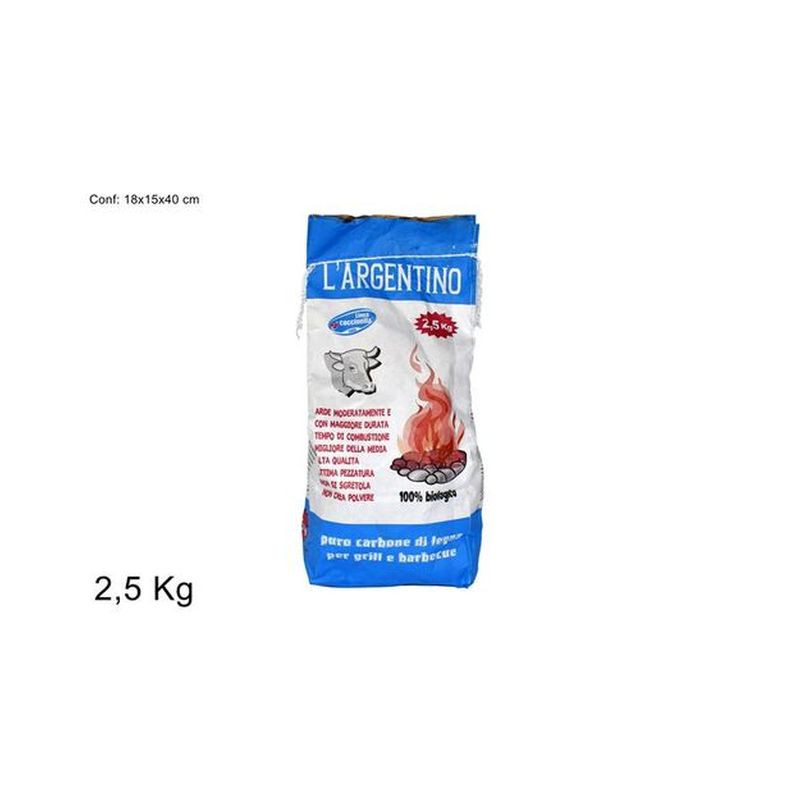 SACCHETTO CARBONE 2.5 KG. EAN 8034048384923 INGROSSO ARTICOLI CAMPEGGIO
