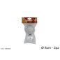 PALLE 8CM 2 PZ LUCIDA/GLITTERATA SILVER EAN 8033113784958 INGROSSO PALLINE DI NATALE E PUNTALI