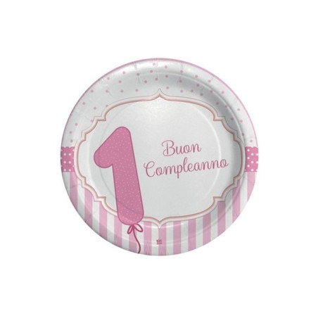 INGROSSO FESTA E PARTY PIATTI CM.24 PZ.8 BUON 1MO COMPL ROSA 8020834621310 INGROSSO ARTICOLI PER FESTE