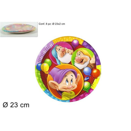 INGROSSO FESTA E PARTY PIATTI CARTA 8PZ 23CM SEVEN DWARFS PARTY DISNEY 5201184843284 INGROSSO ARTICOLI PER FESTE