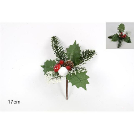 INGROSSO ARTICOLI NATALIZI SPILLONE PVC C/BACCHE E PIGNA ART.BMS-84 20 8033113906800 INGROSSO DECORAZIONI NATALIZIE