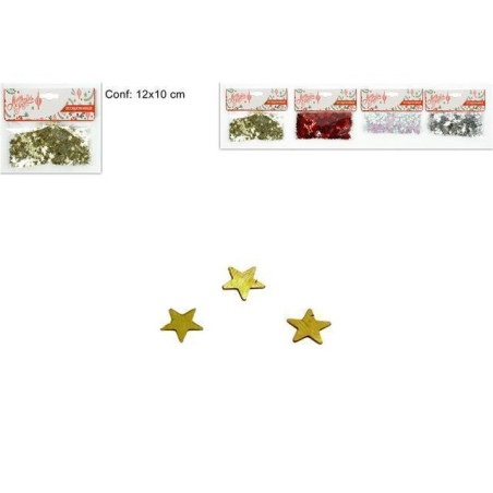 INGROSSO ARTICOLI NATALIZI BUSTA DECORAZIONE STELLINE 4 COL. 8033113327063 INGROSSO DECORAZIONI NATALIZIE