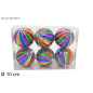 PALLE 10CM 6PZ MULTICOLOR LUCIDO PVC BOX EAN 8053482085609 INGROSSO PALLINE DI NATALE E PUNTALI