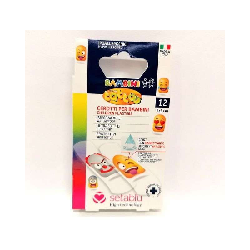 CEROTTI BAMBINI TATTOO 12PZ MEDI EAN 8055748938148 INGROSSO PRODOTTI PER LA SALUTE