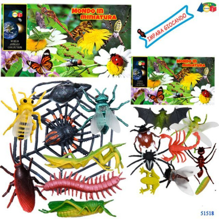 INGROSSO BUSTA INSETTI MONDO IN MINIATURA ASS. 8057438022328 INGROSSO BUSTE SOLDATINI E ANIMALI BUSTE ANIMALI GIOCATTOLO