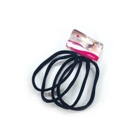 INGROSSO ELASTICO F-CODA ESMARALDA 4PZ NERO 8055748937226 INGROSSO ACCESSORI PER CAPELLI ELASTICI E FASCE PER CAPELLI