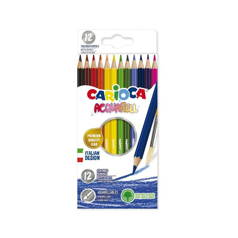 CARIOCA ACQUARELL 12PZ MATITE EAN 8003511428570 INGROSSO ACQUARELLI