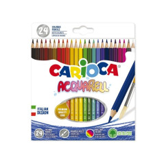 INGROSSO CARTOLERIA CARIOCA ACQUARELL 24PZ 8003511428587 INGROSSO PENNARELLI MATITE COLORATE TEMPERE
