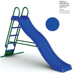 INGROSSO GIOCATTOLI SCIVOLO PLASTICA C/STRUTTURA IN METALLO 285X150XH168 8005586197467 INGROSSO GIOCHI DA ESTERNO