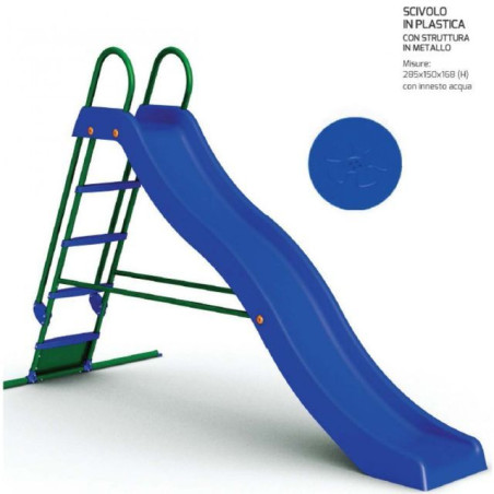 INGROSSO GIOCATTOLI SCIVOLO PLASTICA C/STRUTTURA IN METALLO 285X150XH168 8005586197467 INGROSSO GIOCHI DA ESTERNO