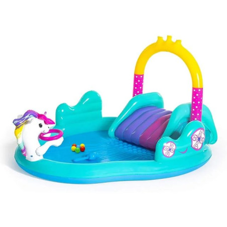 INGROSSO GIOCATTOLI PLAY CENTER MAGICO UNICORNO 274X198X137 CON SCIVOLO GIOCO ANELLI E BACCHETTA M. 6942138968842 INGROSSO GIOCH