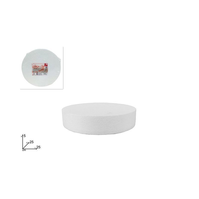 FORMA POLISTIROLO TONDA 25CM H5CM EAN 8034048455708 INGROSSO ACCESSORI PER DOLCI