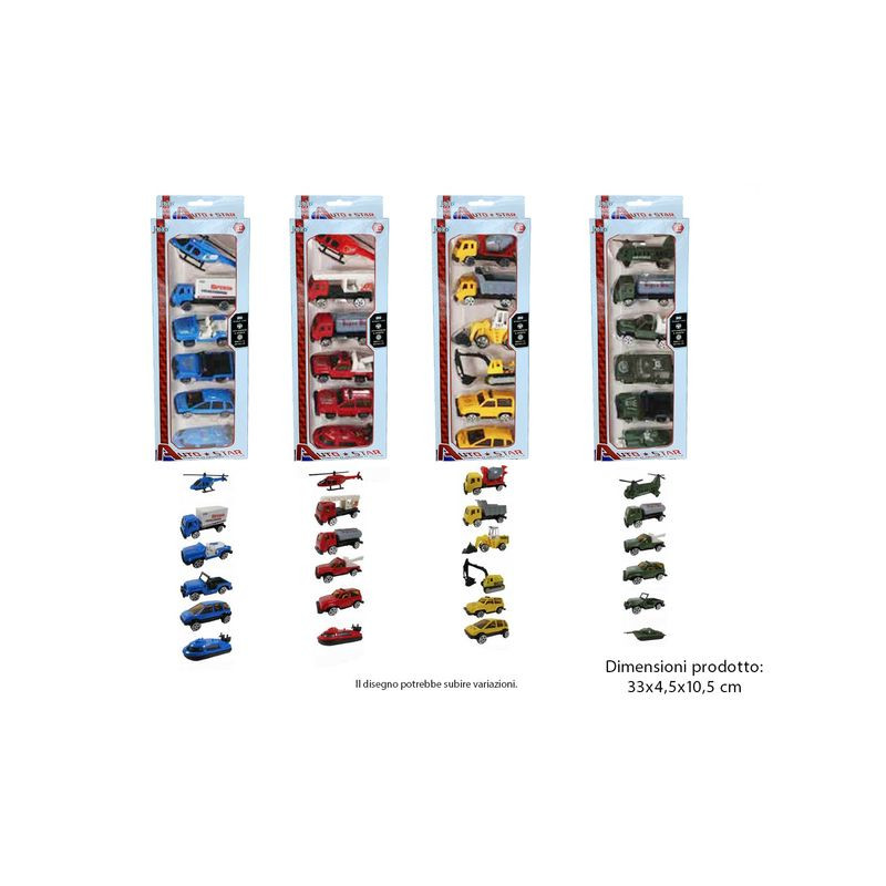 6 DIE-CAST 1:64 IN BLISTER EAN 8032780723406 INGROSSO GIOCHI DA EDICOLA