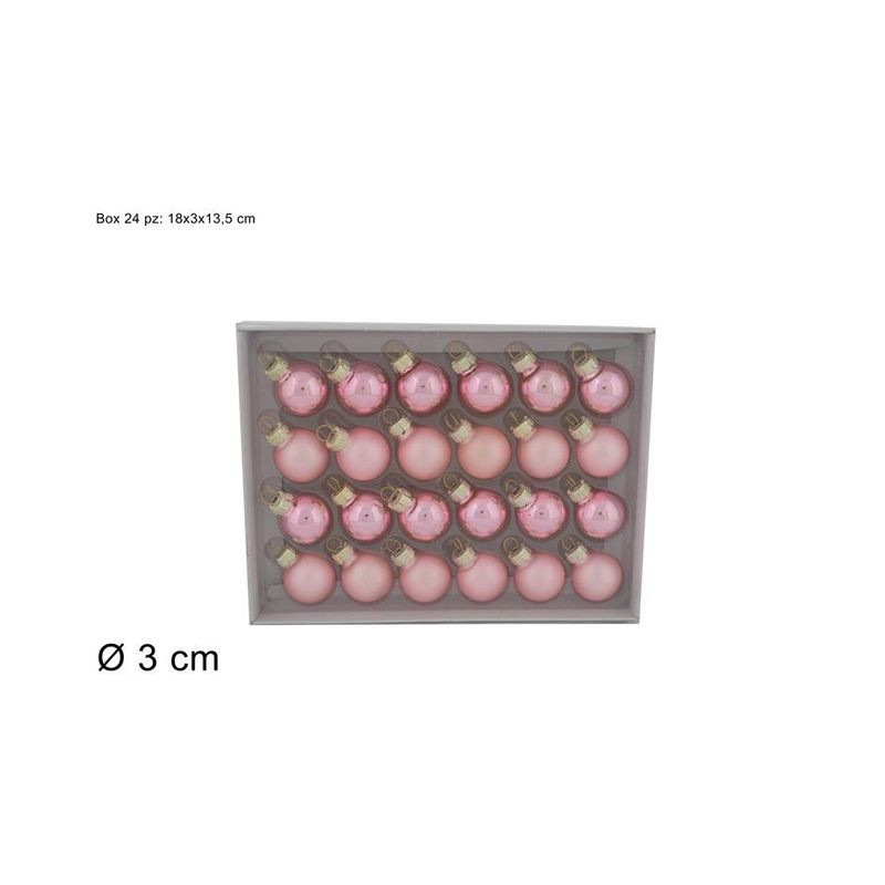PALLINE VETRO SET 24PZ 3CM ROSAIN BOX KS EAN 8033113970405 INGROSSO PALLINE DI NATALE E PUNTALI PALLINE VETRO SET 24PZ 3CM ROSAIN BOX KS EAN 8033113970405 INGROSSO PALLINE DI NATALE E PUNTALI