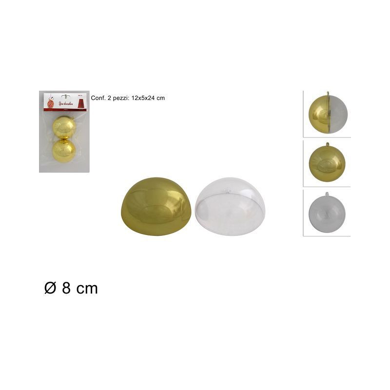 PALLE 8CM SET 2PZ ORO+TRASPARENTE EAN 8053482121185 INGROSSO PALLINE DI NATALE E PUNTALI PALLE 8CM SET 2PZ ORO+TRASPARENTE EAN 8053482121185 INGROSSO PALLINE DI NATALE E PUNTALI