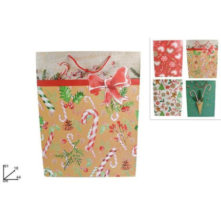 INGROSSO ARTICOLI NATALIZI BUSTA REGALO LECCA LECCA 61X44X18CM 4ASS 8053482138756 INGROSSO ARTICOLI NATALIZI PER CONFEZIONI