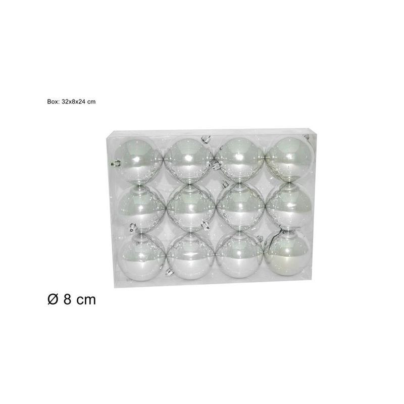 BOX 12 PALLE 8 CM LUCIDE SILVER SV8012-0 EAN 8033113217104 INGROSSO PALLINE DI NATALE E PUNTALI BOX 12 PALLE 8 CM LUCIDE SILVER SV8012-0 EAN 8033113217104 INGROSSO PALLINE DI NATALE E PUNTALI