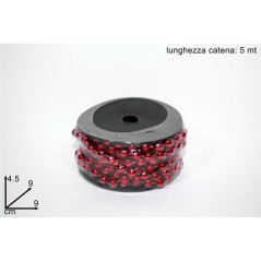 INGROSSO ARTICOLI NATALIZI ROTOLO CATENELLA PERLE ROSSE 5MT 8027501277429 INGROSSO ADDOBBI ALBERO NATALE