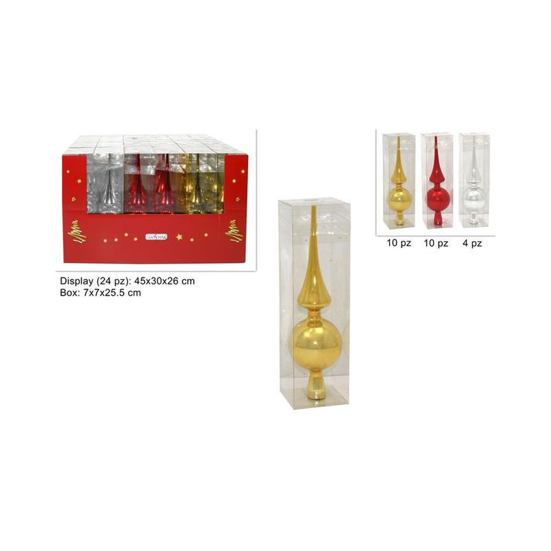 PUNTALE ALBERO 25CM 3COL 2A1G EAN 8033113682216 INGROSSO PALLINE DI NATALE E PUNTALI PUNTALE ALBERO 25CM 3COL 2A1G EAN 8033113682216 INGROSSO PALLINE DI NATALE E PUNTALI