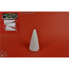 INGROSSO ARTICOLI NATALIZI CONO POLISTIROLO SET 3PZ 8033113732560 INGROSSO DECORAZIONI NATALIZIE ARTICOLI PER DECORAZIONI NATALI