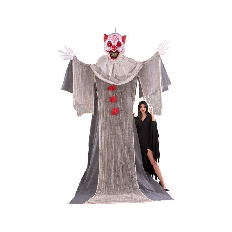 CLOWN HORROR H.360CM D'APP. C/OCCHI LUM. EAN 8004761091385 INGROSSO APPENDINI HALLOWEEN CLOWN HORROR H.360CM D'APP. C/OCCHI LUM. EAN 8004761091385 INGROSSO APPENDINI HALLOWEEN