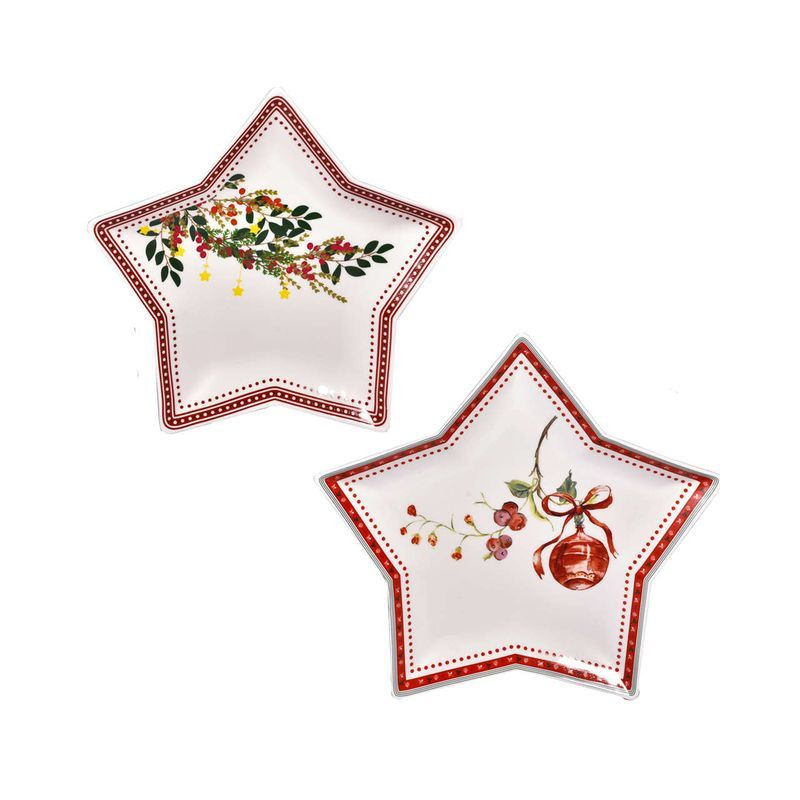 PIATTO STELLA CM.30 CHARME NATALE EAN 8056039378506 INGROSSO PIATTI NATALIZI