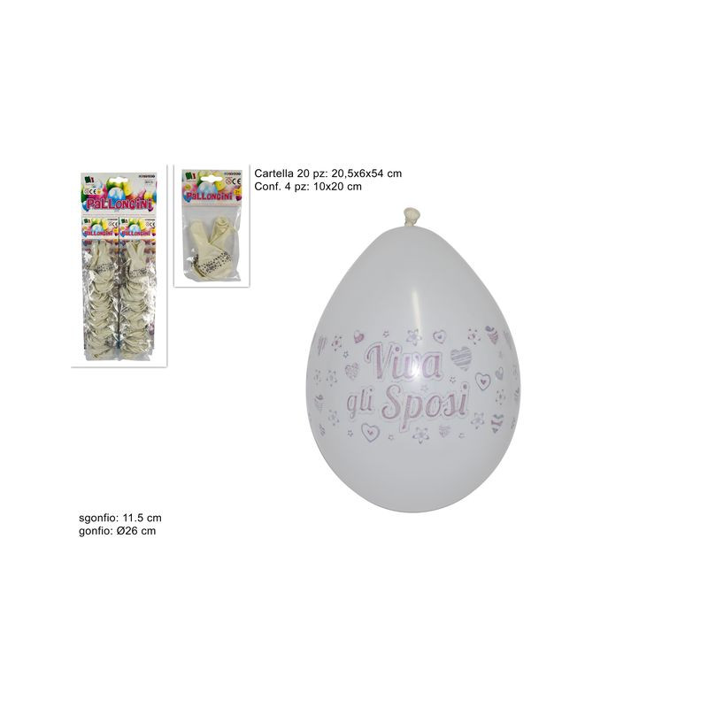 BUSTA PALLONCINI 4PZ W GLI SPOSI EAN 8027501433047 INGROSSO PALLONCINI COMPLEANNO BUSTA PALLONCINI 4PZ W GLI SPOSI EAN 8027501433047 INGROSSO PALLONCINI COMPLEANNO