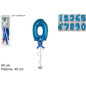 NUMERO GONF 0/9 AZZURRO 40CM CON BASE EAN 8034048483251 INGROSSO PALLONCINI COMPLEANNO