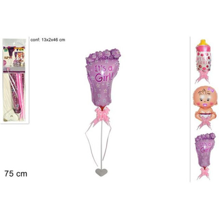 INGROSSO FESTA E PARTY PALLONE BABY ROSA C/FIOCCO/BASE 3ASS 8034048483305 INGROSSO ARTICOLI PER FESTE
