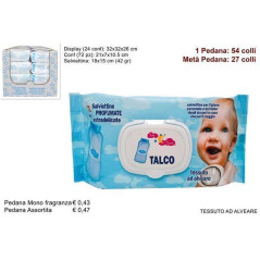 INGROSSO PROFUMERIA SALVIETTE DETERGENTI 72PZ TALCO 8034048543641 INGROSSO PRODOTTI PUERICOLTURA DETERGENTI E SALVIETTE