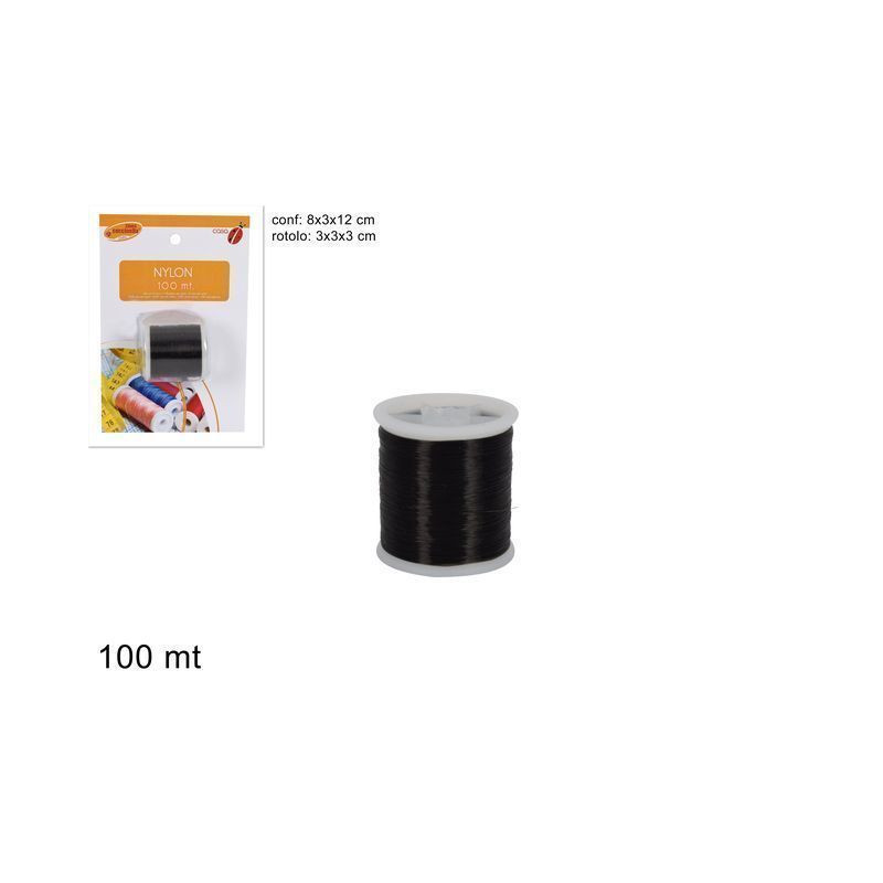 ROTOLINA NYLON NERO 10 MT EAN 8027501052330 INGROSSO FILATO