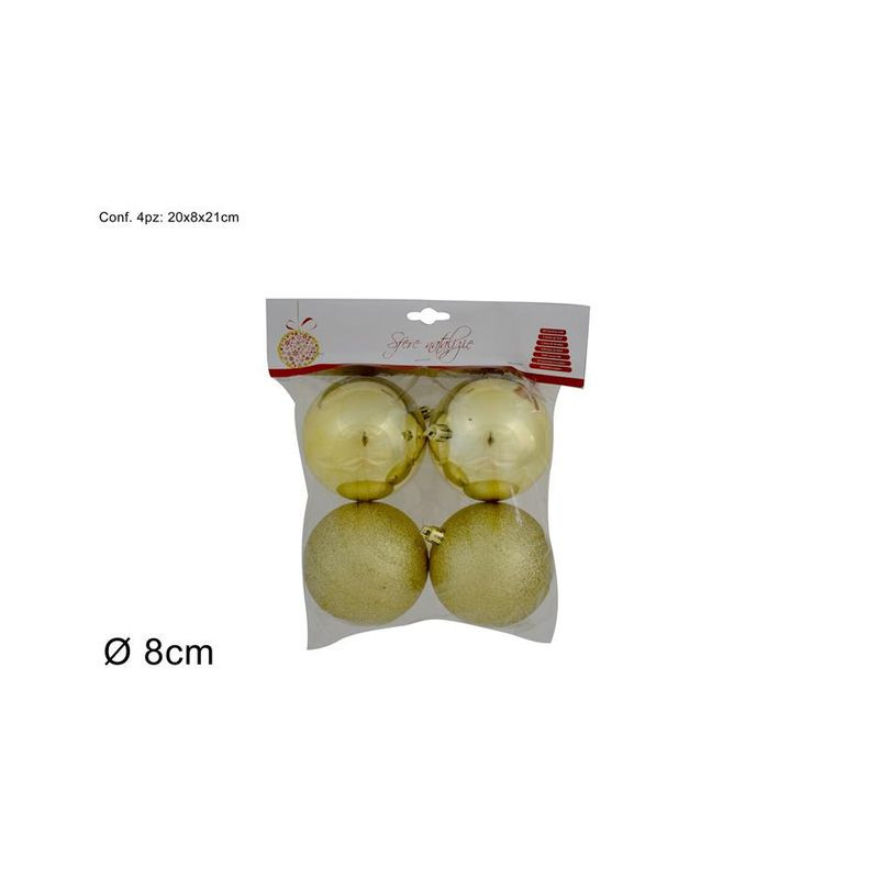 PALLE 8CM SET 4PZ LUCIDE GLITTERATE ORO EAN 8033113822179 INGROSSO PALLINE DI NATALE E PUNTALI PALLE 8CM SET 4PZ LUCIDE GLITTERATE ORO EAN 8033113822179 INGROSSO PALLINE DI NATALE E PUNTALI