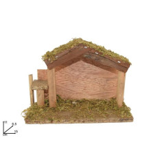 INGROSSO ARTICOLI NATALIZI CAPANNA C/MUSCHIO 15X6.5X11CM SL19D32 8033113962899 INGROSSO PRESEPE E ACCESSORI