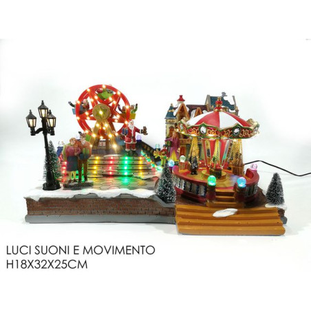 INGROSSO ARTICOLI NATALIZI LUNAPARK NATALIZIO LUCI E SUONI 8015361240363 INGROSSO DECORAZIONI NATALIZIE