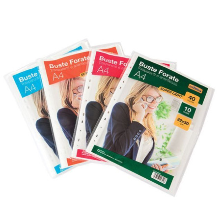 INGROSSO CARTOLERIA BUSTA FOR. 10 22X30 ANTIRIFLESSO 50PZ 8033593009015 INGROSSO RACCOGLITORI RICAMBI BUSTE TRASPARENTI