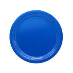 INGROSSO FESTA E PARTY PIATTI CM.24 PZ.25 ECOLOR BLU 08022158   INGROSSO ARTICOLI PER FESTE PIATTI PER PARTY