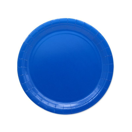 INGROSSO FESTA E PARTY PIATTI CM.24 PZ.25 ECOLOR BLU 08022158   INGROSSO ARTICOLI PER FESTE PIATTI PER PARTY