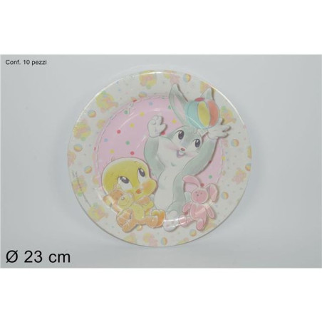 INGROSSO FESTA E PARTY FESTA E PARTY PIATTI CARTA SET 10PZ LOONEY TUNES ROSA 8003990582343 INGROSSO ARTICOLI PER FESTE