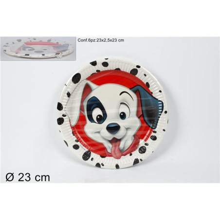 INGROSSO FESTA E PARTY FESTA E PARTY PIATTI CARTA 6PZ 23CM 101 DALMATIANS 5201184884805 INGROSSO ARTICOLI PER FESTE