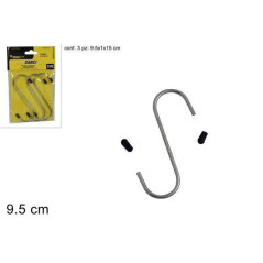 INGROSSO GANCI FERRO 9.5CM 3PZ 2015023 8034048305003 INGROSSO FERRAMENTA E IDRAULICA VITI E CHIODI