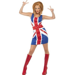 INGROSSO COSTUME ADULTO UNION JACK DRESS TG.S 5020570685990 INGROSSO ARTICOLI CARNEVALE COSTUMI CARNEVALE ADULTI