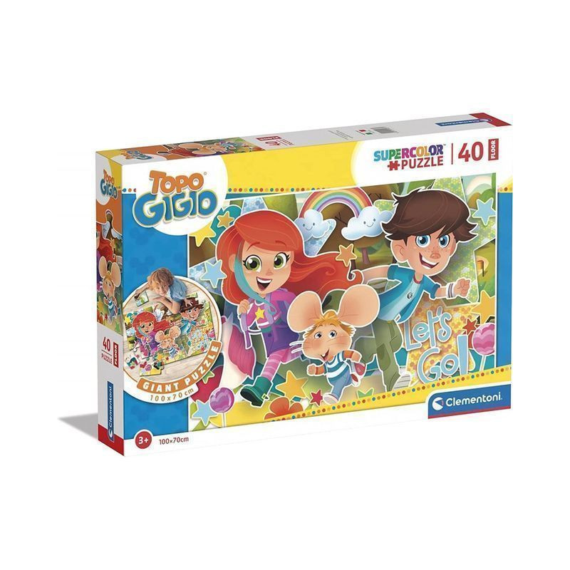 PUZZLE PZ.40 FLOOR TOPO GIGIO 100X70CM EAN 8005125254675 INGROSSO PUZZLE CLASSICI