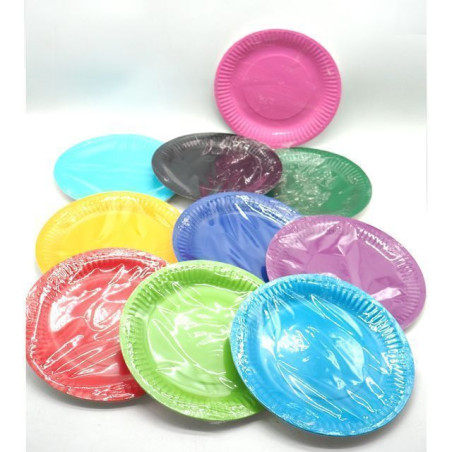 INGROSSO FESTA E PARTY PIATTI CARTA D23CM PZ.6 5 COLORI 8021029713841 INGROSSO ARTICOLI PER FESTE PIATTI PER PARTY