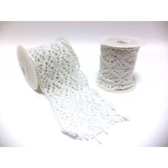 INGROSSO CASALINGHI ROCCHETTO MERLETTO BIANCO CM7