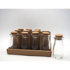 INGROSSO CASALINGHI VASETTO VETRO TAPPO SUGHERO H10CM 8021029120977 INGROSSO ACCESSORI CUCINA BARATTOLI E ARBANELLE